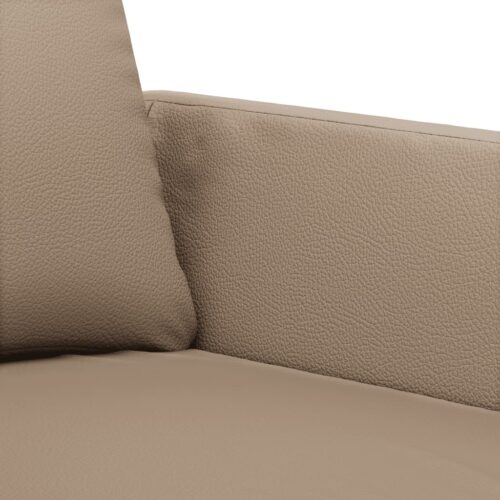 2-Piece Sofa Set with Cushions Cappuccino Faux Leather - Image 5