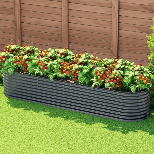 Green Fingers Garden Bed 320X80X56cm Oval Planter Box - Image 5