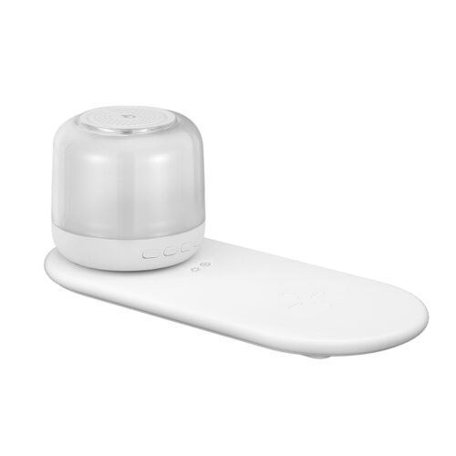 Devanti 3 in 1 Wireless Charger 15W Fast Charging RGB Light Bluetooth Speaker for Phone - Image 2