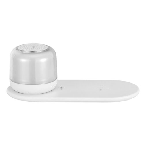 Devanti 3 in 1 Wireless Charger 15W Fast Charging RGB Light Bluetooth Speaker for Phone - Image 4