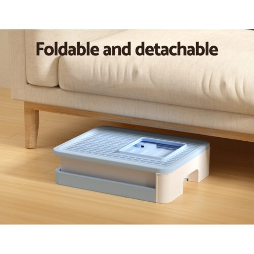i.Pet Cat Litter Box Large Tray Kitty Toilet Enclosed Hooded Foldable Box Scoop Blue - Image 7