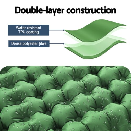 Weisshorn Self Inflating Mattress Camping Sleeping Mat Air Bed Pad Single Pillow - Image 6