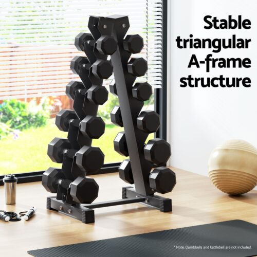Everfit Dumbbells Rack 6 Tier Dumbbell Stand Home Gym Storage 200kg Capacity - Image 5