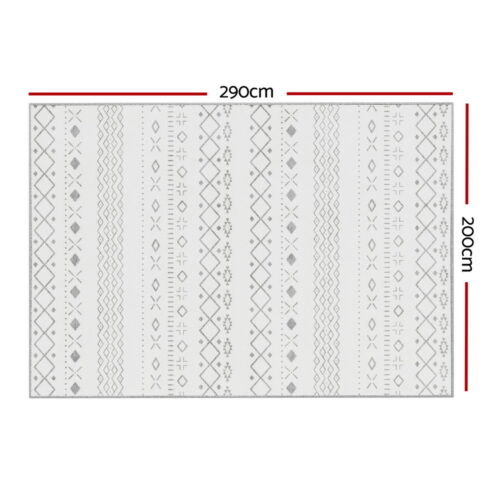 Artiss Rug 200x290cm Area Rug Washable Mat Large Carpet Soft Short Pile Una - Image 3