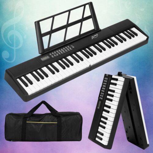 Alpha 61 Keys Foldable Electronic Piano Keyboard Digital Electric w/ Carry Bag - Image 8