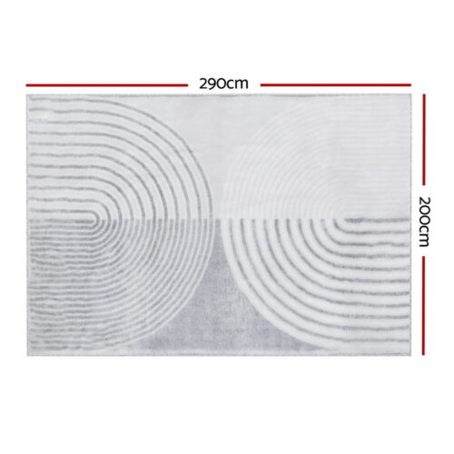 Artiss Rug 200x290cm Area Rug Washable Mat Large Carpet Faux Rabbit Fur Cyril - Image 3