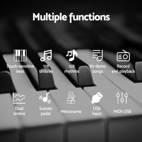 Alpha 88 Keys Foldable Electronic Piano Keyboard Digital Electric w/ Carry Bag - Image 6