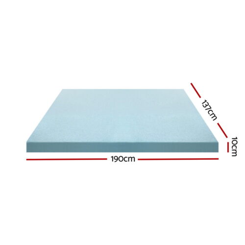 Giselle Bedding Memory Foam Mattress Topper Cool Gel Bed Mat Bamboo 10cm Double - Image 2