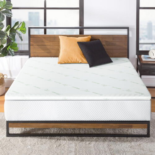 Giselle Bedding Memory Foam Mattress Topper Cool Gel Bed Mat Bamboo 10cm Double - Image 7