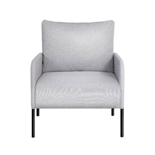 Artiss Armchair Accent Chair Pillow Fabric Grey - Image 3