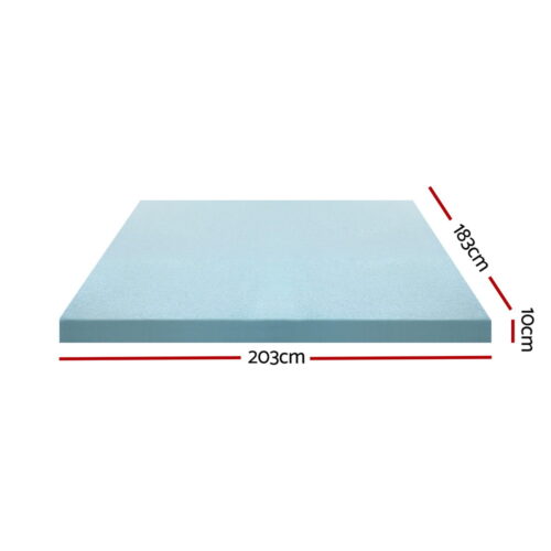 Giselle Bedding Memory Foam Mattress Topper Cool Gel Bed Mat Bamboo 10cm King - Image 2