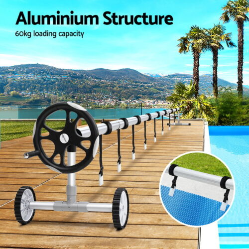 Aqua Buddy Pool Cover Roller 6.55m Adjustable Swimming Pool Solar Blanket Reel - Image 5