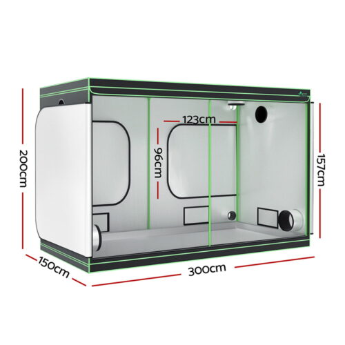 Green Fingers Grow Tent Kits 300x150x200cm Hydroponics Indoor Plant Grow System - Image 2