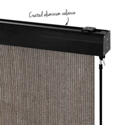 Instahut 3X2.5M Outdoor Blinds Awning Roll Down Retractable Knit Fabric Outdoor Blinds Window Shade Brown - Image 5