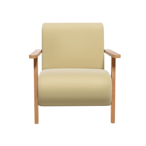 Artiss Armchair Velvet Yellow Olie - Image 3
