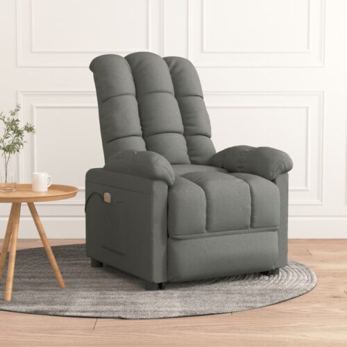 Massage Chair Dark Grey Fabric - Image 12