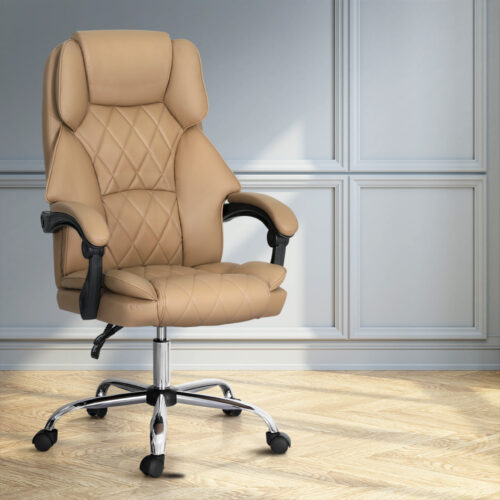 Artiss Executive Office Chair Leather Recliner Espresso - Image 7