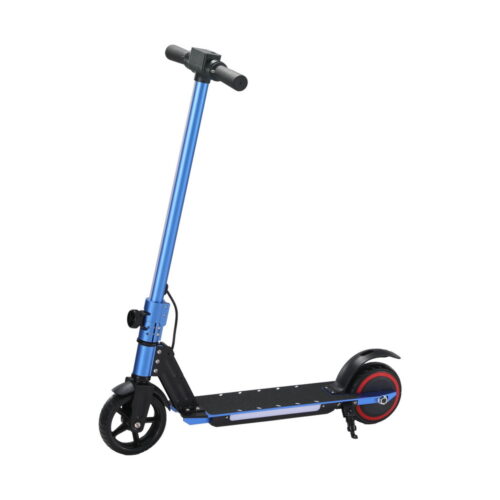 Electric Scooter 130W 16KM/H LED Light Folding Portable Riding Commuter Blue - Image 3