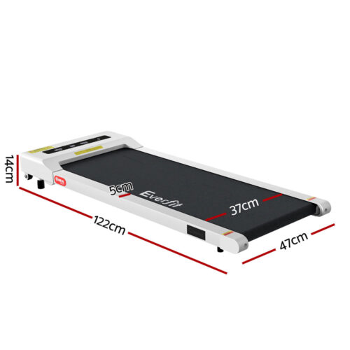 Everfit Treadmill Electric Walking Pad Under Desk Home Gym Fitness 360mm White - Image 2