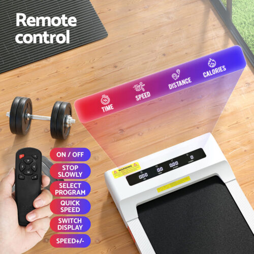 Everfit Treadmill Electric Walking Pad Under Desk Home Gym Fitness 360mm White - Image 5