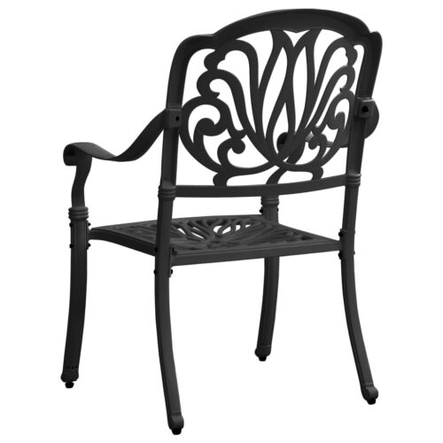 3-Piece Bistro Set Cast Aluminium Black - Image 7
