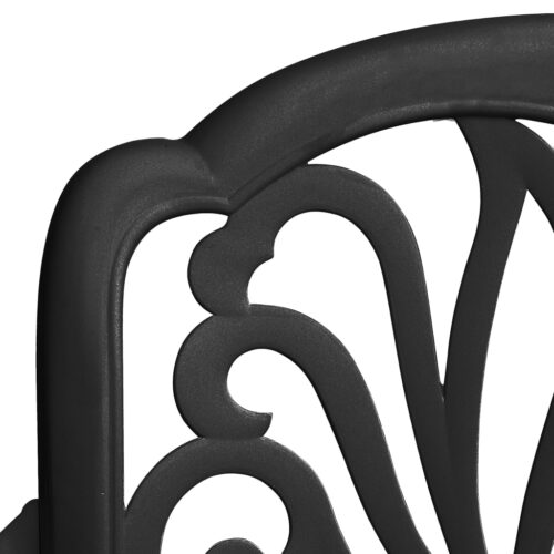 3-Piece Bistro Set Cast Aluminium Black - Image 8