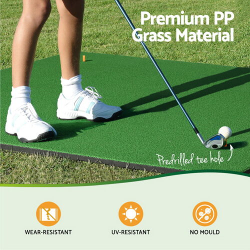 Everfit Golf Hitting Mat Portable Driving Range Practice Training Aid 150x150cm - Image 4
