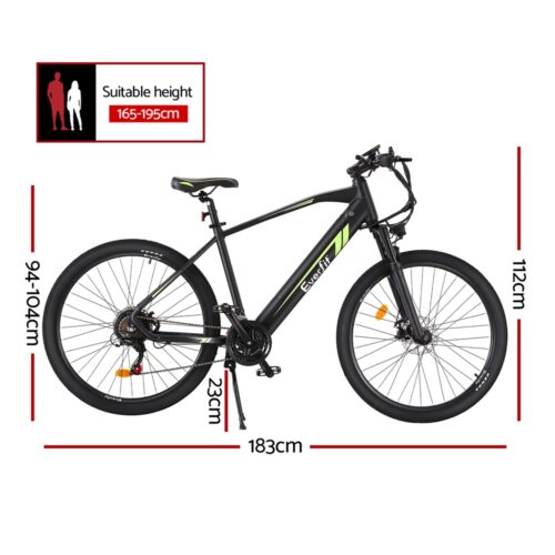 Everfit 27.5 Inch Electric Bike Mountain Bicycle eBike Battery 21 Speed - Image 2