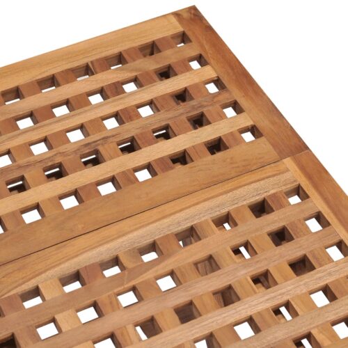 3-Piece Folding Outdoor Dining Set Garden Patio Bistro Chairs Solid Teak Wood - Image 4