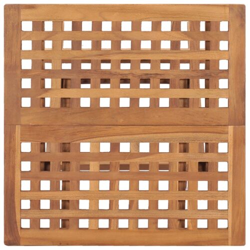 3-Piece Folding Outdoor Dining Set Garden Patio Bistro Chairs Solid Teak Wood - Image 5
