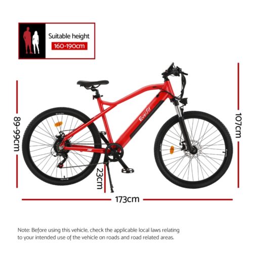 Everfit 26 Inch Electric Bike Mountain Bicycle eBike Built-in Battery 250W - Image 2