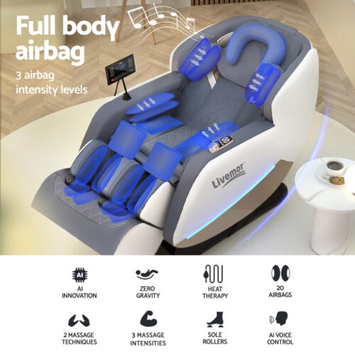 Livemor Massage Chair Electric Recliner Home Massager Beryl - Image 4