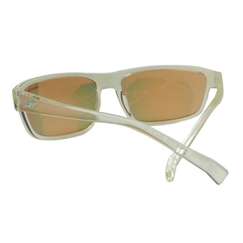 Arnette AN 4259 2634F6 Borrow Transparent Frame Red Orange Lens Mens Sunglasses - Image 5