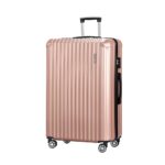 Wanderlite 28-inch Luggage Set with TSA Lock ABS Hard Shell Travel Suitcase Organiser Luggage Case Rose Gold