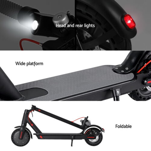 Electric Scooter 500W 25KM/H Folding Portable Riding For Adults Commuter Black - Image 6
