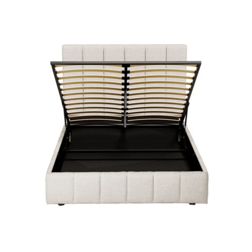 Artiss Bed Frame Queen Size Beige TETTE - Image 3