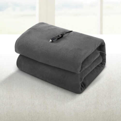 Giselle Electric Heated Blanket Car Throw Rug Grey - Image 7