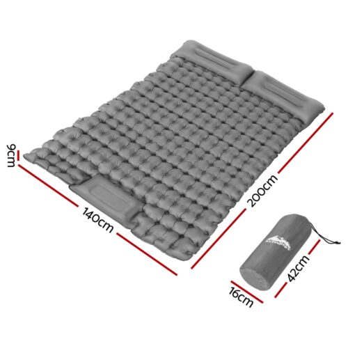 Weisshorn Self Inflating Mattress Camping Sleeping Mat Air Bed Double Pillow Bag - Image 2