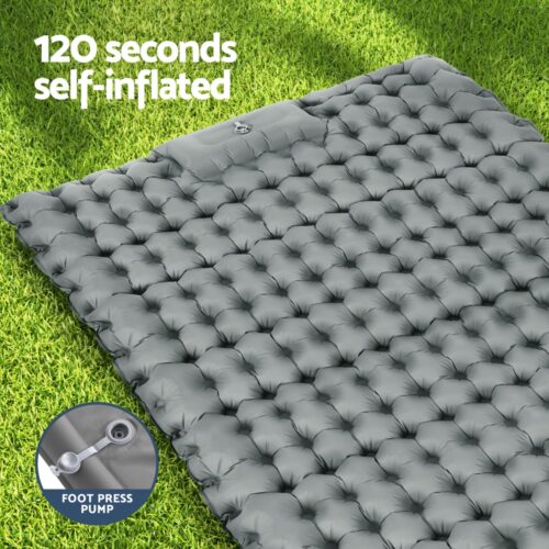 Weisshorn Self Inflating Mattress Camping Sleeping Mat Air Bed Double Pillow Bag - Image 4