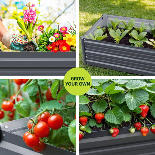 Green Fingers Garden Bed 80X60X30cm Planter Box - Image 6