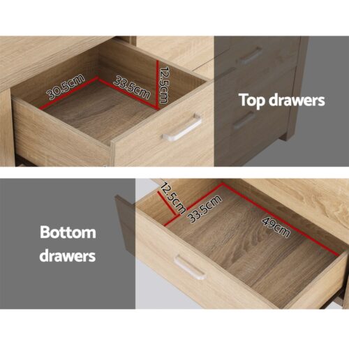 Artiss 7 Chest of Drawers - MAXI Pine - Image 8