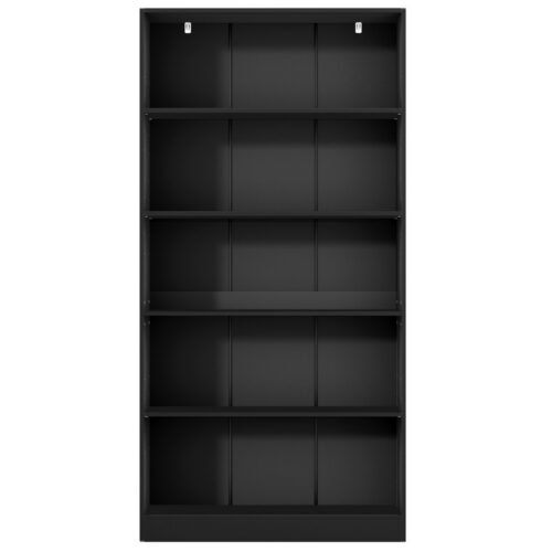 Artiss Bookshelf 5 Tiers ANTON Black - Image 5