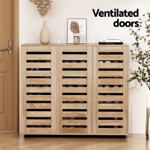 Artiss Shoe Rack Cabinet 30 Pairs Adjustable Shelf - Image 6