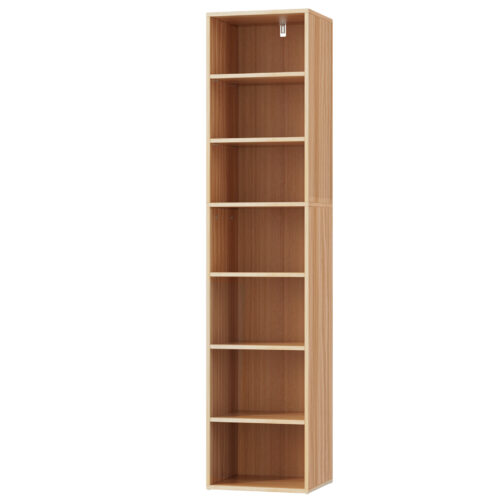 Artiss Bookshelf 7 Tiers MILO Pine - Image 3