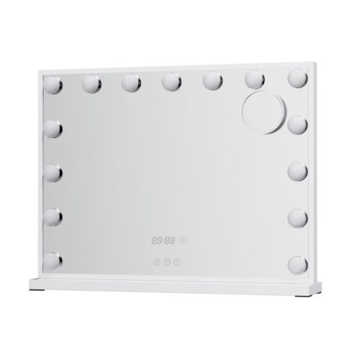 Embellir Makeup Mirror 58x45cm Hollywood Vanity with LED Light Tabletop White - Image 3