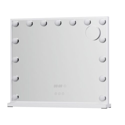 Embellir Makeup Mirror 60x52cm Hollywood Vanity with LED Light Tabletop White - Image 3