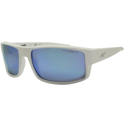 Arnette AN 4224 262422 Polarized Boxcar Shiny White Blue Mirror Mens Sunglasses - Image 2