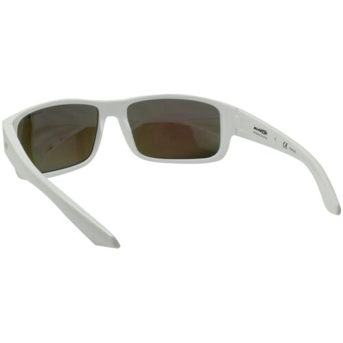 Arnette AN 4224 262422 Polarized Boxcar Shiny White Blue Mirror Mens Sunglasses - Image 4