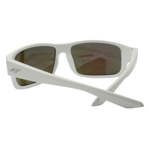 Arnette AN 4224 262422 Polarized Boxcar Shiny White Blue Mirror Mens Sunglasses - Image 5