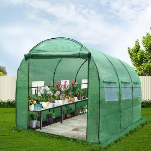 Green Fingers Greenhouse 3x2x2M Walk in Green House Tunnel Plant Garden Shed Dome - Image 7